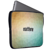 Retro farbiges Polygonmuster mit Anpassung Laptopschutzhülle (Vorne Rechts)