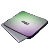 Retro farbiges Polygonmuster mit Anpassung Laptopschutzhülle (Vorne Knopf)