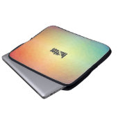 Retro farbiges Polygonmuster mit Anpassung Laptopschutzhülle (Vorne Knopf)