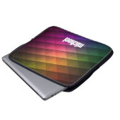 Retro farbiges Polygonmuster mit Anpassung Laptopschutzhülle (Vorne Knopf)