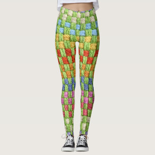 Retro-farbiges Potholder-Design Leggings