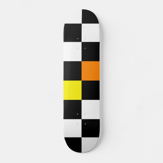 Retro-farbiges Prüfbrett 2 Skateboard (Vorderseite)