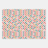 Retro-farbiges Urlaubspapier Geschenkpapier Set (Vorderseite 2)