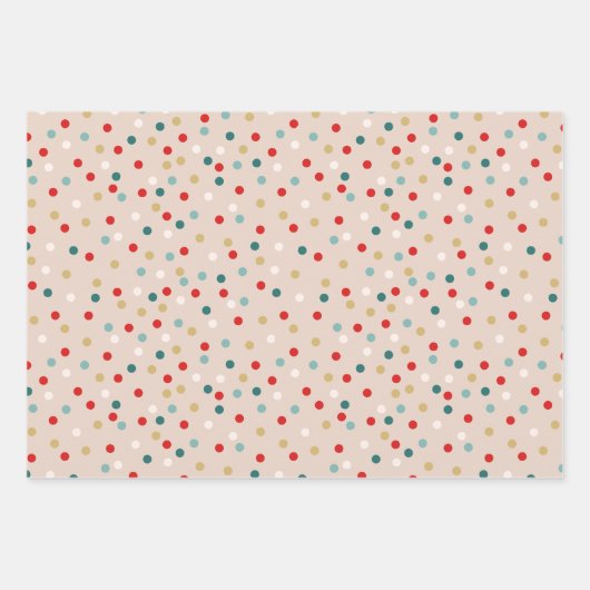 Retro-farbiges Urlaubspapier Geschenkpapier Set (Vorderseite)