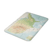 Retro Farbkarte der Welt Badematte (Schrägansicht)