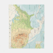 Retro Farbkarte der Welt Fleecedecke (Vorderseite)