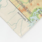 Retro Farbkarte der Welt Fleecedecke (Ecke)