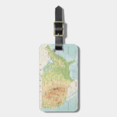 Retro Farbkarte der Welt Gepäckanhänger (Vorderseite vertikal)