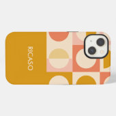 Retro-Farbmuster personalisiert iPhone Hülle (Rückseite (Horizontal))