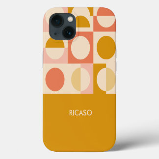 Retro-Farbmuster personalisiert iPhone 13 Hülle