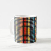 Retro-Farbpunkte Kaffeetasse (Vorderseite Links)