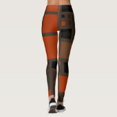 Retro-Farbquadrate-Muster Leggings (Rückseite)