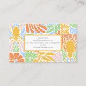 Retro-Farbrahmen Visitenkarte (Rückseite)