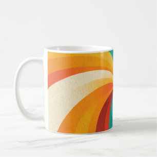 Retro-Farbschwirbel – Vintage-Abstrakter Hintergru Kaffeetasse