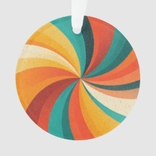 Retro-Farbschwirbel – Vintage-abstrakter Hintergru Ornament