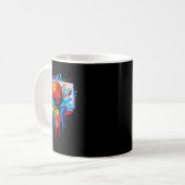 Retro Farbskizze Dribbling Ll Slam Dunk Korb Kaffeetasse (Vorderseite Links)