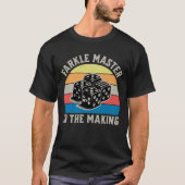 Retro Farkle Master im Spiel Würfel Lover T-Shirt (Vorderseite)