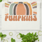 Retro Farm Fresh Pumpkins Geschirrtuch (Gefaltet)