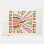 Retro Farm Fresh Pumpkins Geschirrtuch (Horizontal)