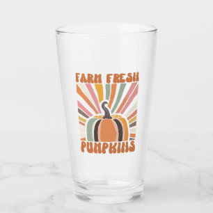 Retro Farm Fresh Pumpkins Glas