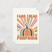 Retro Farm Fresh Pumpkins Karte (Vorderseite/Rückseite Beispiel)
