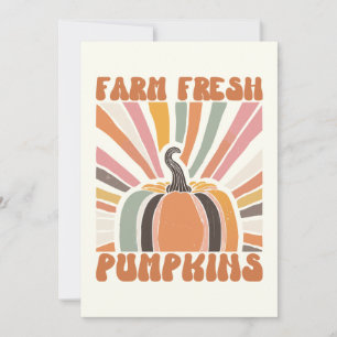 Retro Farm Fresh Pumpkins Karte