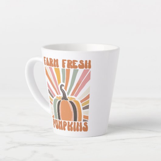 Retro Farm Fresh Pumpkins Milchtasse (Linke Ecke)