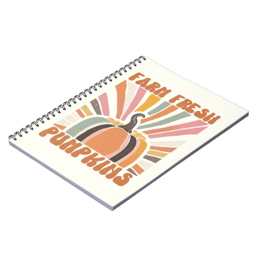 Retro Farm Fresh Pumpkins Notizblock (Linke Seite)
