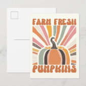 Retro Farm Fresh Pumpkins Postkarte (Vorne/Hinten)