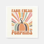 Retro Farm Fresh Pumpkins Serviette (Vorderseite)