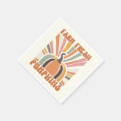 Retro Farm Fresh Pumpkins Serviette (Ecke)