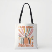 Retro Farm Fresh Pumpkins Tasche (Vorderseite)