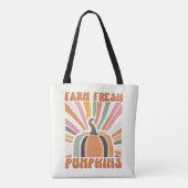 Retro Farm Fresh Pumpkins Tasche (Rückseite)