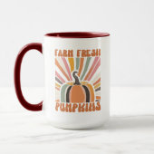 Retro Farm Fresh Pumpkins Tasse (Links)