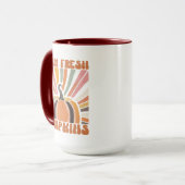 Retro Farm Fresh Pumpkins Tasse (Vorderseite Links)