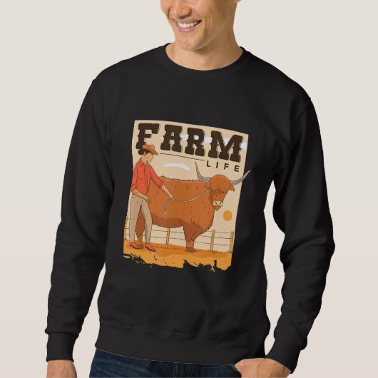 Retro-Farm-Sunset Sweatshirt (Vorderseite)
