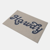 Retro Farmhouse Howdy Willkommen Fußmatte (Schrägansicht)
