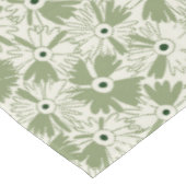Retro Farmhouse Wildflower Large Scale Olive Green Tischdecke (Schrägansicht)