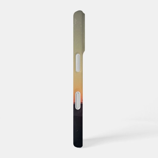 Retro Farmstead Silhouette iPhone 16 Hülle (Rechte Seite)