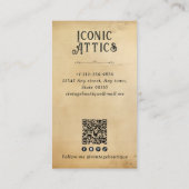 Retro Fashion Illustration Visitenkarte (Rückseite)