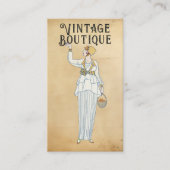 Retro Fashion Illustration Visitenkarte (Vorderseite)