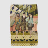 Retro Fashion Ladys Personalisiert Golf Handtuch (Vorderseite)