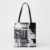 Retro Fashion Multiprint Tote Bag Tasche (Vorderseite)