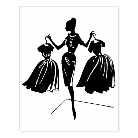 Retro Fashion Show Rubber Art Briefmarke Gummistempel (Prägung)
