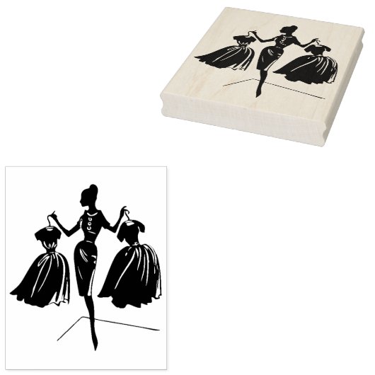 Retro Fashion Show Rubber Art Briefmarke Gummistempel (Stempel)