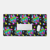 RETRO-FASHION-STIL DER 80ER JAHRE - FARBIGE FORMEN SCHREIBTISCHUNTERLAGE (Tastatur & Maus)