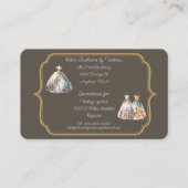 Retro Fashions Seamstress Visitenkarte (Rückseite)