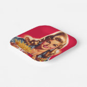 Retro-Fast-Food-Pin-up Pappteller (Gewinkelt)