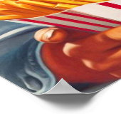 Retro-Fast-Food-Pin-up Poster (Ecke)