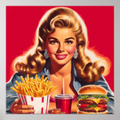 Retro-Fast-Food-Pin-up Poster (Vorne)